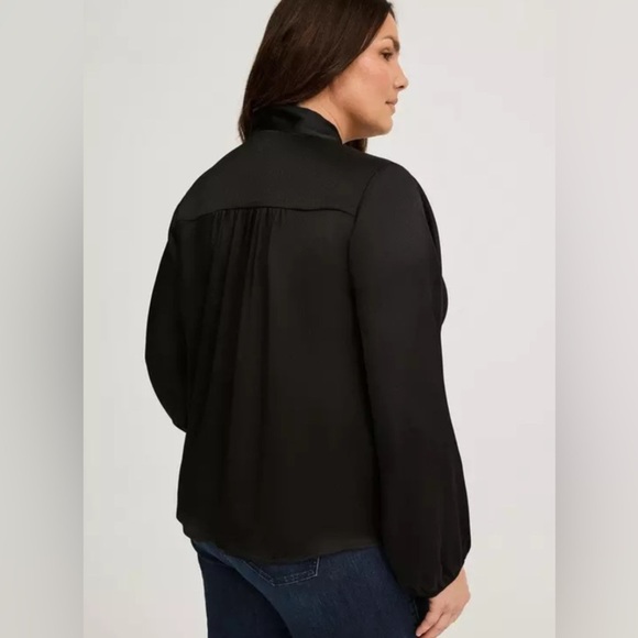 Torrid Tie Front Blouse - Picture 3 of 11